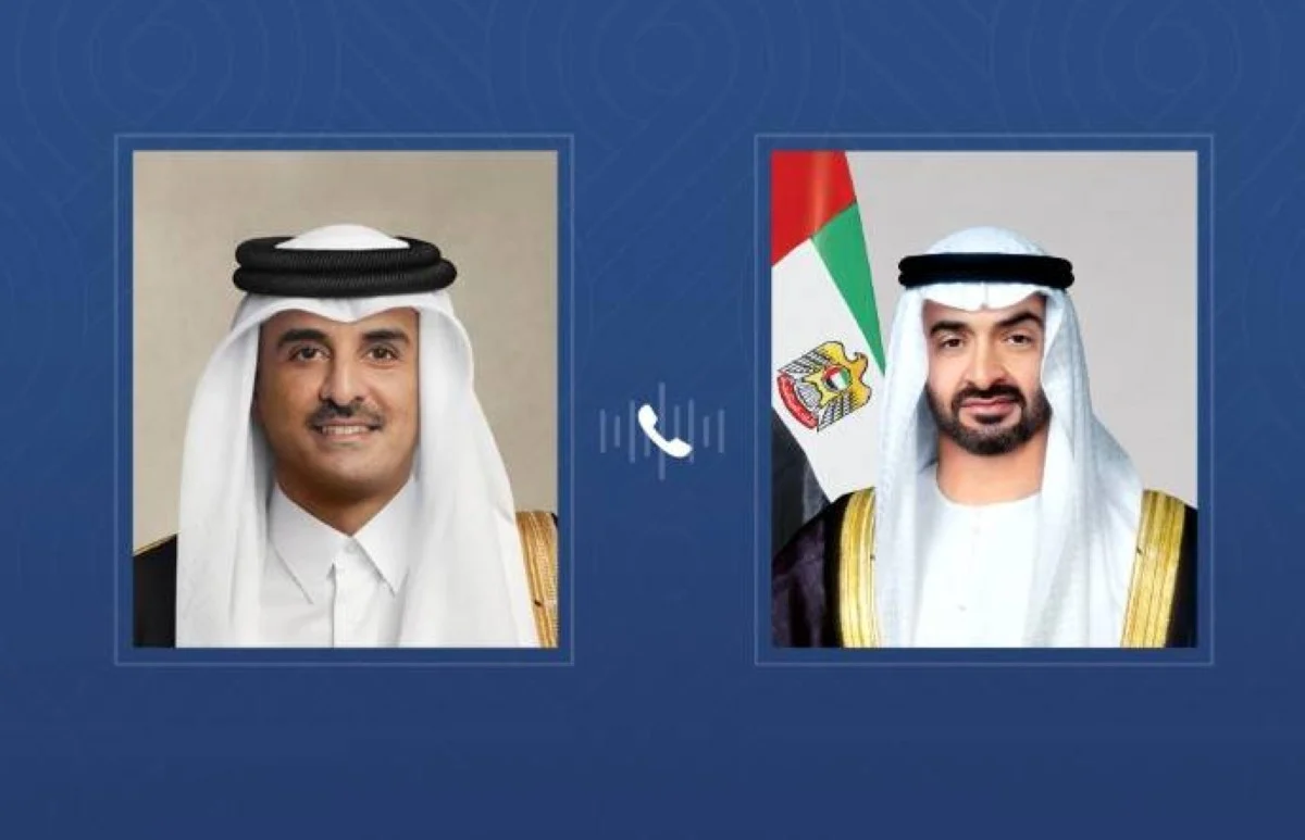 رئيس الدولة وأمير قطر يتباحثان هاتفياً حول العلاقات الأخوية والتطورات في المنطقة 