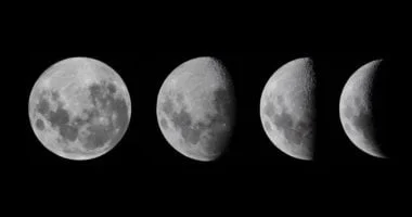 نسبة إضاءة القمر في بدايات دورته 