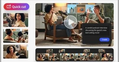 أدوبي تطلق Quick Cut: وداعًا للخط الزمني الفارغ ومرحبًا بالتحرير الذكي 