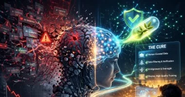 انهيار نماذج ذكاء اصطناعي: تسميم البيانات والمحتوى مولّد آليًا 