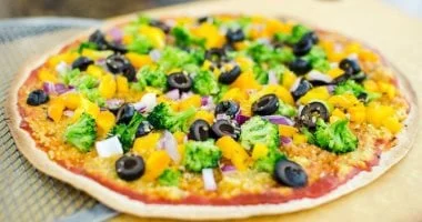بيتزا بالخضروات في ثالث أيام العيد كبديل عن الرنجة 